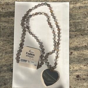 Fashion Jewelry Heart Pendant Necklace - Multicolor